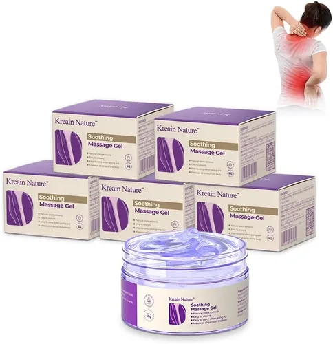 Vista 11 de Gel de masaje calmante para articulaciones de color morado que alivia las rodillas, los lumbares, el cuello, la espalda, los hombros, las manos