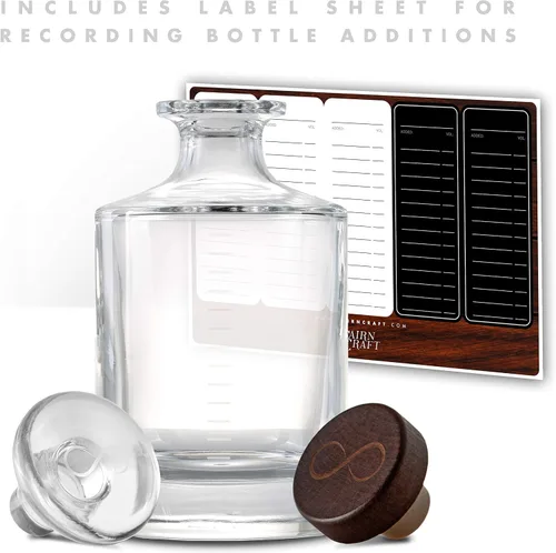 Vista 2 de Whisky Infinity Decanter - Botella de whisky y licor de vidrio Cairn Craft y tapón (capacidad de 1 litro con marcas de 2 onzas)