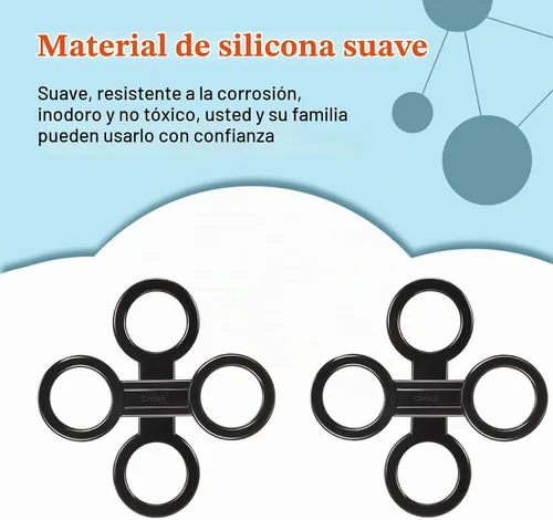 Vista 3 de Weewooday 12 Pcs Buceo Snorkel Keeper Silicona Snorkel Clip