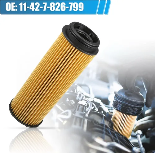 Vista 3 de X AUTOHAUX 6 piezas de repuesto de filtro de aceite de motor 11-42-7-826-799 Filtro de combustible de aceite para BMW 740i Base 3.0L L6 - Gasolina