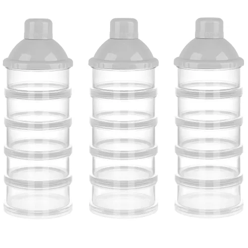 Vista 21 de Accmor dosificadores de leche en polvo para bebés, antiderrames, inteligentes, apilables, contenedor de almacenamiento para viaje, sin bisfenol A, 5
