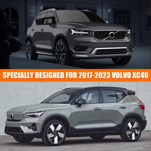 Vista 7 de Fundas impermeables para automóvil de 6 capas para Volvo XC40 2017-2026 All Weather Car Cover with Cotton Liner, Zipper Door, Windproof Bands for