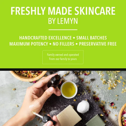 Vista 4 de Lemyn Organics Aceite facial de grano de ciruela, sobrealimentado con vitamina C y E, recién hecho, hidratación y brillo lujosos, orgánico