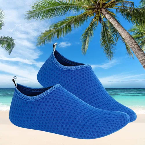 Vista 5 de Zapatos de agua para niños y niñas, calcetines acuáticos descalzos para natación, piscina, secado rápido, ligeros, calcetines de playa para niños