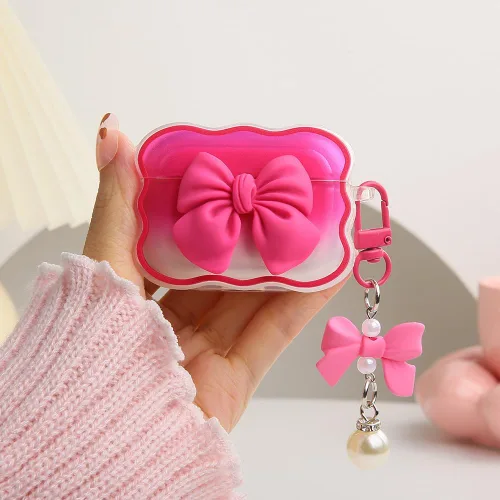 Vista 20 de Funda compatible con Apple AirPods Pro de 2 generación 2022, bonito diseño de ondas, a prueba de golpes, suave y transparente, protector AirPods