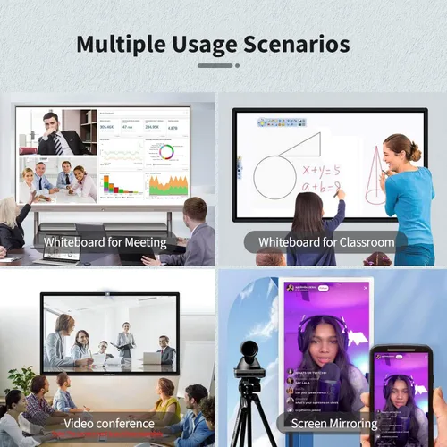 Vista 5 de Monitor interactivo de pantalla táctil de 32 pulgadas, tablero inteligente con pantalla 16:9 1080P, pantalla táctil Android 11, pizarra electrónica