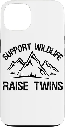 Vista 7 de Support Wildlife Raise Twins Funny Twin Mom Dad Gift Case for iPhone 17