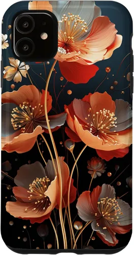 Vista 8 de Red Poppies Flowers In A Field Case for iPhone 16