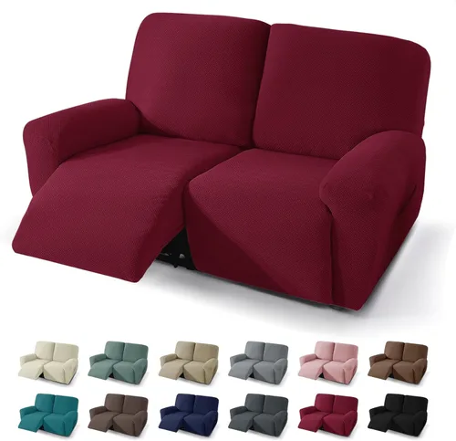 Vista 40 de JIVINER Fundas reclinables de gran tamaño de 3 piezas para sillón reclinable grande con bolsillos, tela jacquard elástica Lazy Boy funda para sofá