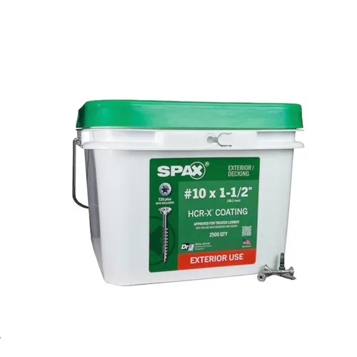 Vista 17 de SPAX Tornillos de madera para cubierta de cabeza plana exterior #8 x 1-1/2 pulgadas, construcción Torx T-Star Plus (550 EA) broca de 3 libras