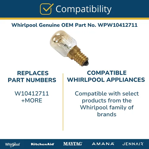 Vista 4 de Whirlpool WPW10412711 - Bombilla para horno de pared OEM
