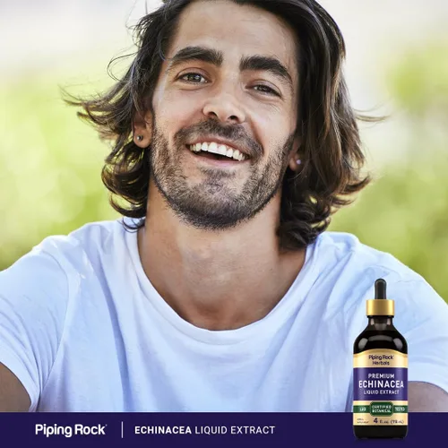 Vista 6 de Piping Rock Gotas de equinácea 4 onzas líquidas Tintura de extracto líquido Hierba botánica premium Suplemento vegetariano Sin alcohol