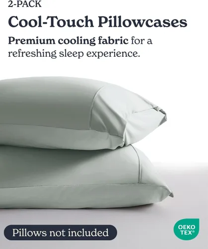 Vista 4 de Beckham Hotel Collection Fundas de almohada refrescantes para personas que duermen con calor, tamaño King, juego de 2, ropa de cama fresca, cierre