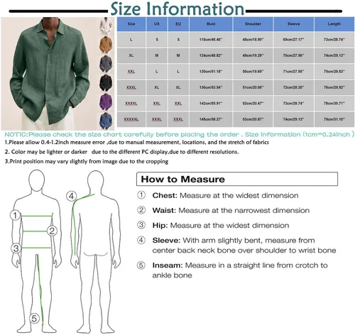 Vista 5 de Camisas con botones para hombre, sin arrugas, ajuste regular, 4 vías, elásticas, cuello alto, talla L-5XL