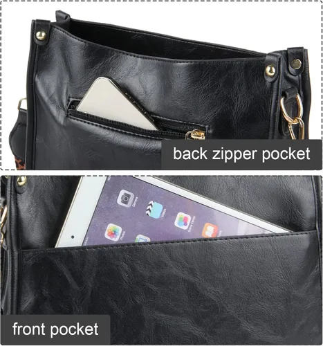 Vista 3 de Freie Liebe Bolsos cruzados con correa de guitarra para mujer bolsos cruzados de piel sintética grandes bolsos de diseño