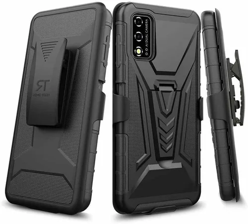 Vista 12 de Rome Tech Funda con clip para cinturón para Cricket Icon 3 de 6.5 pulgadas (2021) - Funda de teléfono celular de doble capa a prueba de golpes