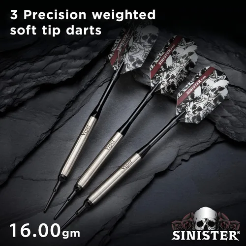 Vista 12 de Viper Dardos siniestros 95% tungsteno punta suave