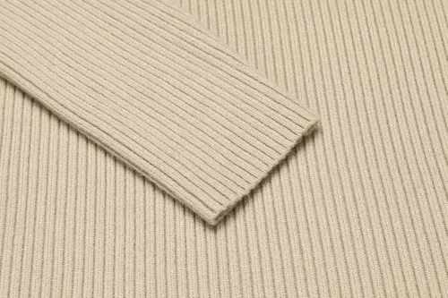 Vista 5 de COOFANDY - suéter de punto para hombre acanalado entallado y con cuello de tortuga