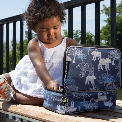 Vista 3 de Toddler Yummie, lonchera urbana para niños con tarjetas sobre alerta de alergias, Balloons