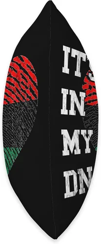 Vista 2 de Pan African Pride Black History Heart in My DNA Black Liberation Pan African UNIA Flag Throw Pillow, 16x16, Multicolor