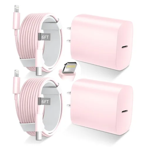 Vista 16 de DiHines Cargador rápido para teléfono 14 13 12 11, cable de carga Lightning de 3 pies con bloque de carga USB C de 20 W para teléfono 14/14 Pro