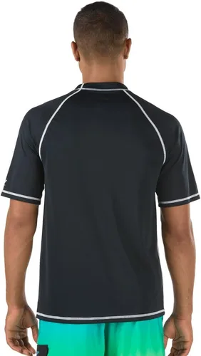 Vista 2 de Speedo Camiseta de natación UV de manga corta para hombre, ajuste holgado