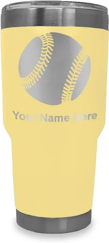 Vista 40 de LaserGram Vaso personalizado de 20 onzas, pelota de béisbol (verde camuflado)