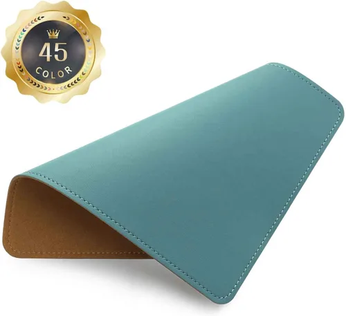Vista 44 de Alfombrilla para mouse, alfombrilla de mouse de poliuretano, alfombrilla de mouse de cuero con borde cosido base de microfibra con antideslizante