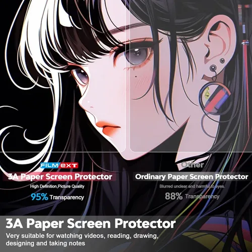 Vista 3 de Protector de pantalla de papel de alta claridad 3A para Ipad Air de 13 pulgadas M4 2026/M3 2025/M2 2024 [antirreflejo] [antirreflejos] [antihuellas]