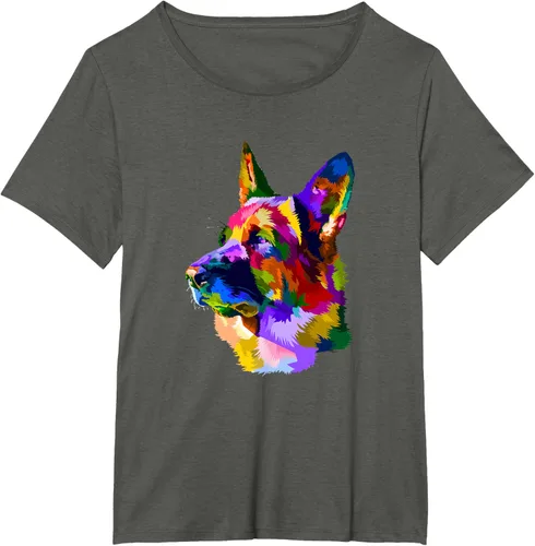 Vista 63 de Camiseta para dueño de perro de pastor alemán, Negro