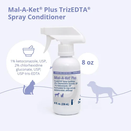 Vista 3 de Mal-A-Ket Plus TrizEDTA Acondicionador en aerosol para perros y gatos, 8 onzas