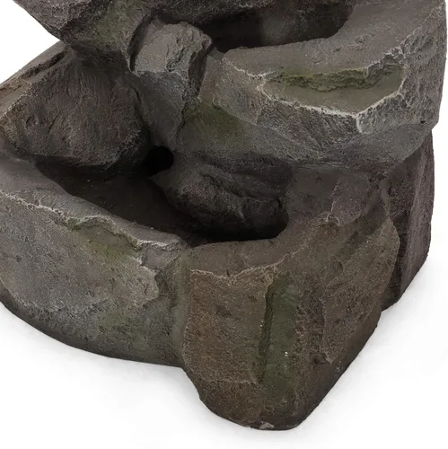 Vista 4 de Christopher Knight Home Fuente Candler para exteriores, gris piedra