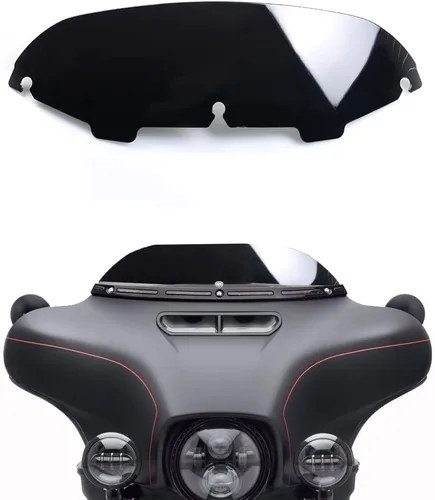 Vista 10 de Parabrisas negro de 4.5" para motocicleta, compatible con Harley Davidson Touring Street Glide Electra Glide FLHT FLHTCU Ultra Classic Glide FLHX