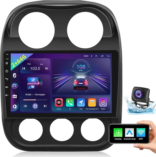 Vista 9 de NHOPEEW 2+32G 10.1'' Android Car Stereo para Jeep Patriot Compass 2010-2016