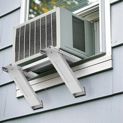 Vista 3 de Soporte de aire acondicionado de ventana con 2 brazos, soporte de CA resistente para unidad de ventana, kit de instalación de hasta 200 libras
