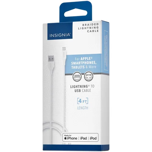 Vista 9 de Insignia Cable Lightning a USB-C de carga y sincronización de 10' - Gris Luna - Modelo: NS-MLC1021MG gris (Moon gray)