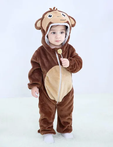 Vista 2 de BJWEO - Lindo disfraz para bebé niñas y niños pequeños y recién nacidos disfraz de Navidad Halloween enterizo de invierno piyamas de cosplay
