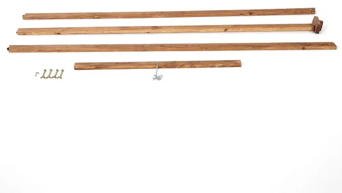 Vista 7 de M&T Displays Caballete de arte rústico de madera oscura, soporte de altura ajustable, trípode de madera para dibujo, pintura, soporte de lienzo