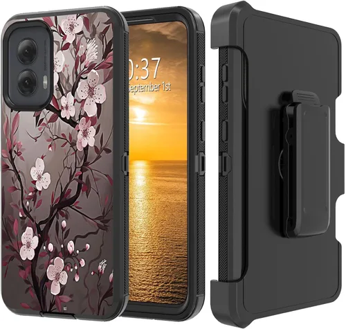 Vista 83 de Funda para Moto G Stylus 5G 2023 con funda de clip para cinturón y soporte, resistente de doble capa, resistente a prueba de golpes, para Motorola