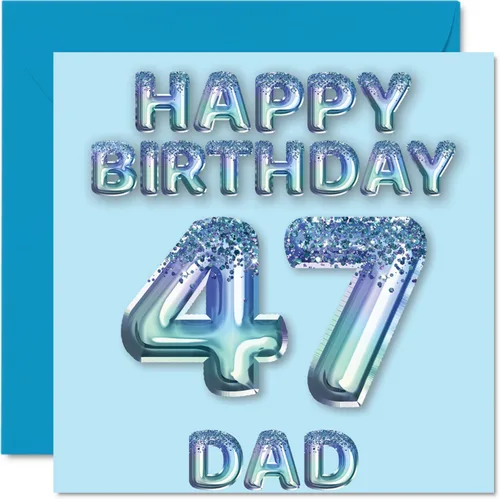 Vista 275 de Stuff4 Tarjeta de primer cumpleaños para niños, globo de fiesta con purpurina azul, tarjetas de feliz cumpleaños para niño de 1 año, nieto, hijo, 57