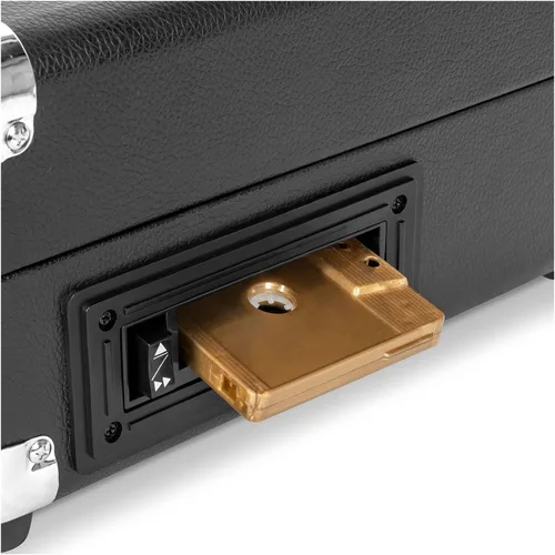 Vista 5 de Victrola VSC-500BTC-BLK - Tocadiscos de maleta de vinilo con casete, conectividad Bluetooth, 14 x 11 x 5 pulgadas, color negro