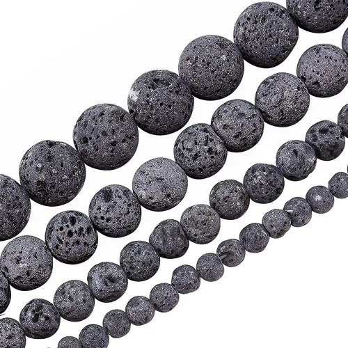 Vista 7 de OLYCRAFT 488 cuentas de roca volcánica de 0.236 pulgadas – 8 colores Chakra Energy Lava piedras preciosas redondas sueltas para hacer joyas