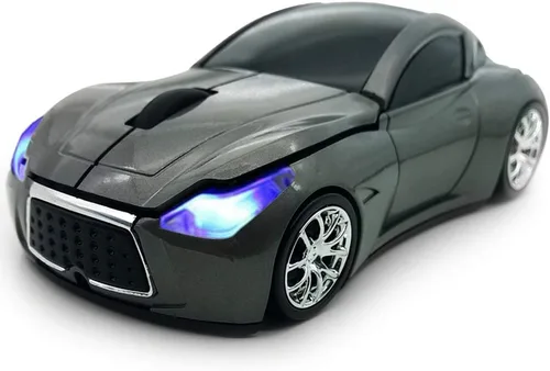 Vista 8 de Ratón inalámbrico para coche 2.4 GHz 3D DPI 1600 Cool Sport USB Gaming Mouse ratones para PC Ordenador Portátil Portátil Negro