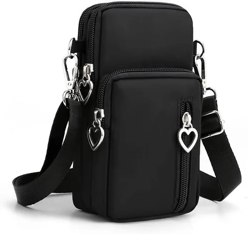 Vista 5 de Bolso bandolera espacioso para iPhone 17 16 Pro Max Samsung Galaxy S25 S24 Ultra A15 A16 A17 (balón)