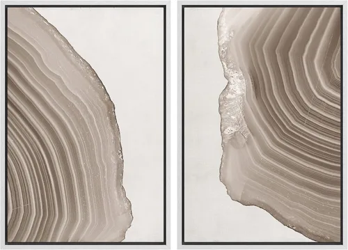 Vista 61 de IDEA4WALL Lienzo Enmarcado Impreso Arte de Pared Set Paisaje de Hojas de Palma de Selva de Mediados de Siglo Naturaleza Silvestre Ilustraciones Arte