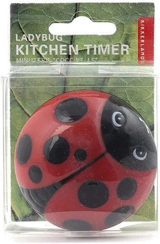Vista 7 de Mariquita temporizador de cocina Kikkerland, Ladybug, Rojo