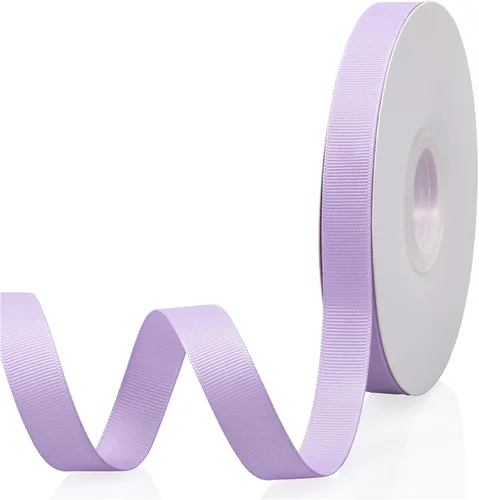 Vista 9 de Cinta de grogrén de doble cara de color liso azul bebé de 1-1/2 pulgadas x 50 yardas para envolver regalos, bodas, fiestas, manualidades, lazos