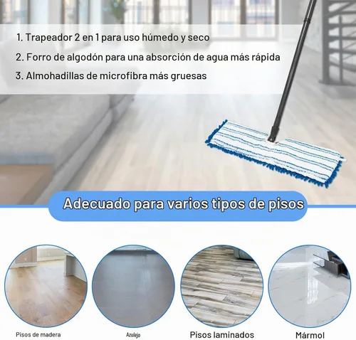 Vista 6 de Paquete de 3 cabezales de repuesto compatibles con la mopa Ocedar de microfibra de doble acción, repuestos de trapeador de doble cara con microfibra