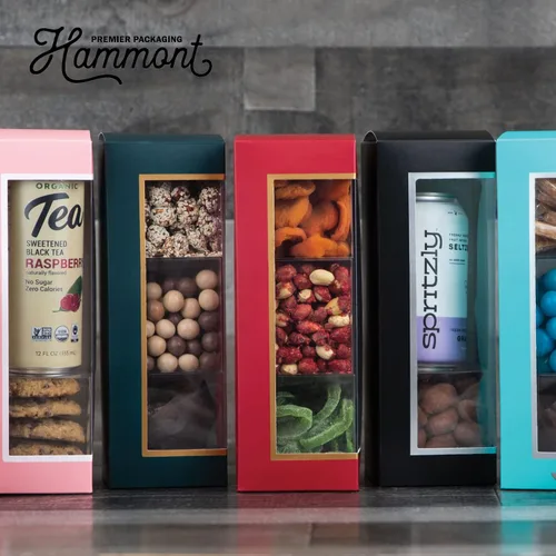 Vista 6 de Hammont Cajas de galletas para regalo, paquete de 6 cajas pequeñas para panadería, cajas decorativas de pastelería con ventana, recuerdos de fiesta