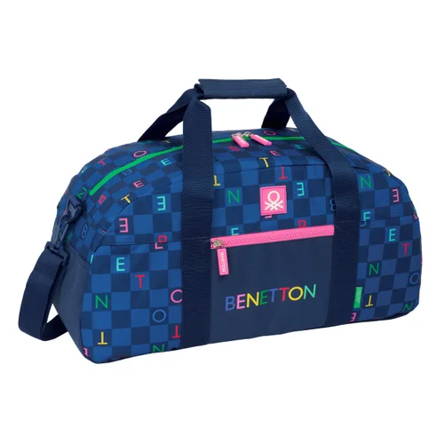 Vista 2 de Bolsa de Deporte Benetton Damero Azul marino 50 x 26 x 20 cm